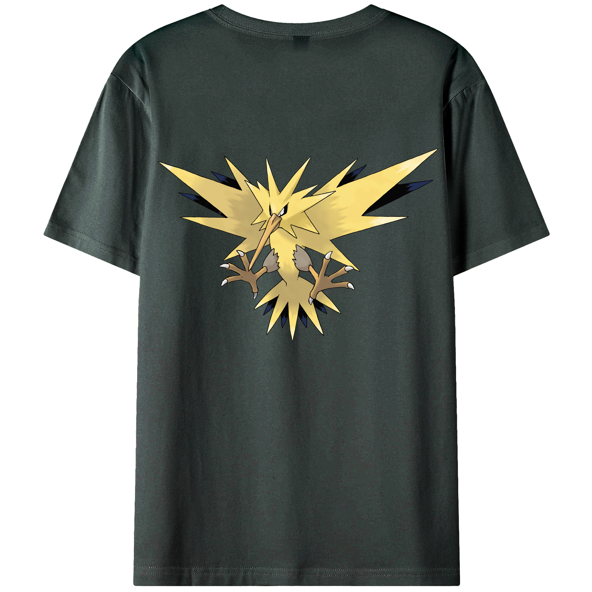 （画像用） ポケットモンスター Pokémon 綿100％ メンズ半袖Tシャツ（バックプリント） 通気性